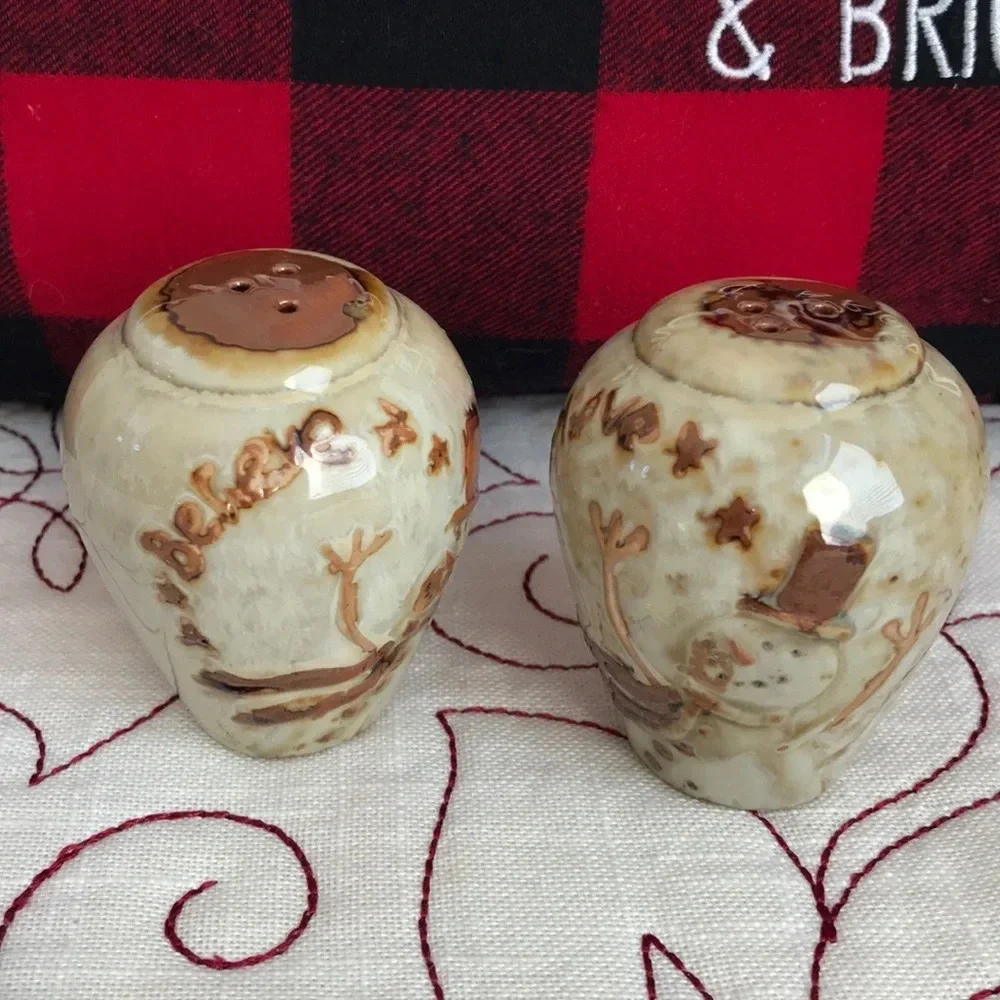 Believe Snowman Salt & Pepper Shakers
